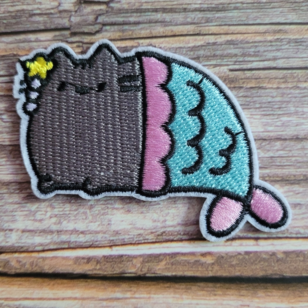 Mermaid Cat Kitty Cute Y2k Fantasy 2000s Embroidered Iron On Patch